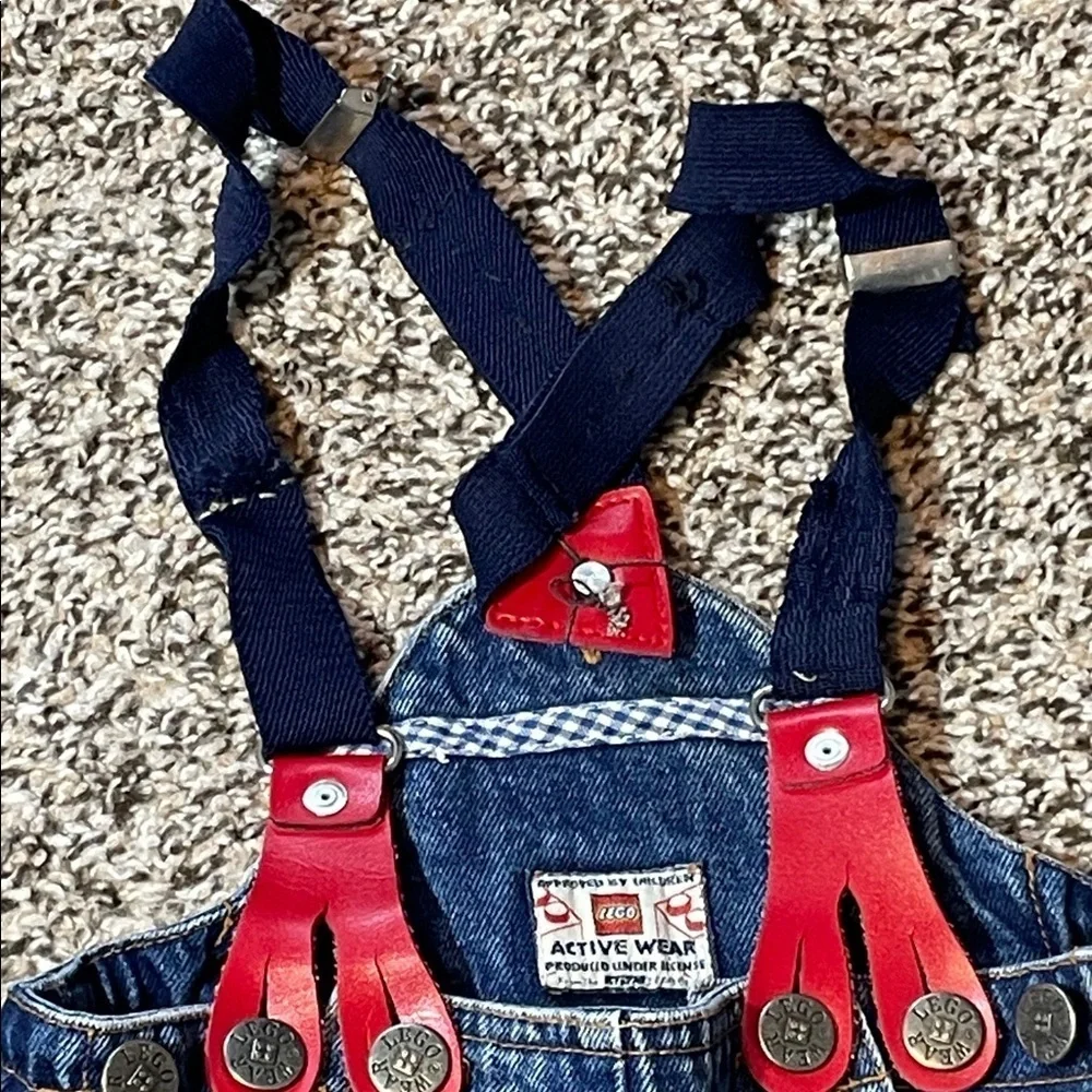 Vintage LEGO Kids Denim Overalls – Adjustable Straps, Size 5